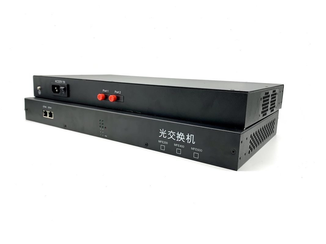 Trilho industrial do RUÍDO do conversor de 2 meios dos ethernet do porto 10/100M que monta a entrada da C.A. 220V