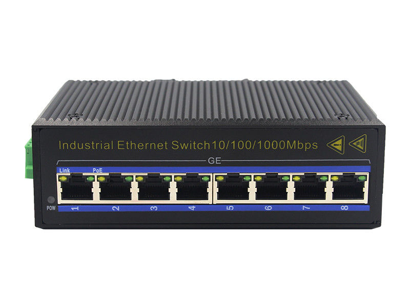8 1000Base-TX metade completa portuária - interruptor frente e verso MSG1008 dos ethernet da fibra
